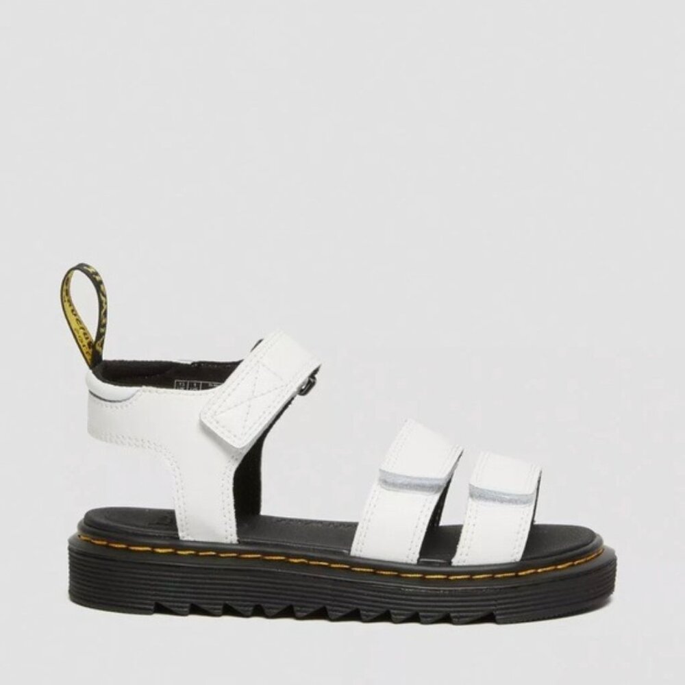 DR. MARTENS KLAIRE LEATHER STRAP SANDALS